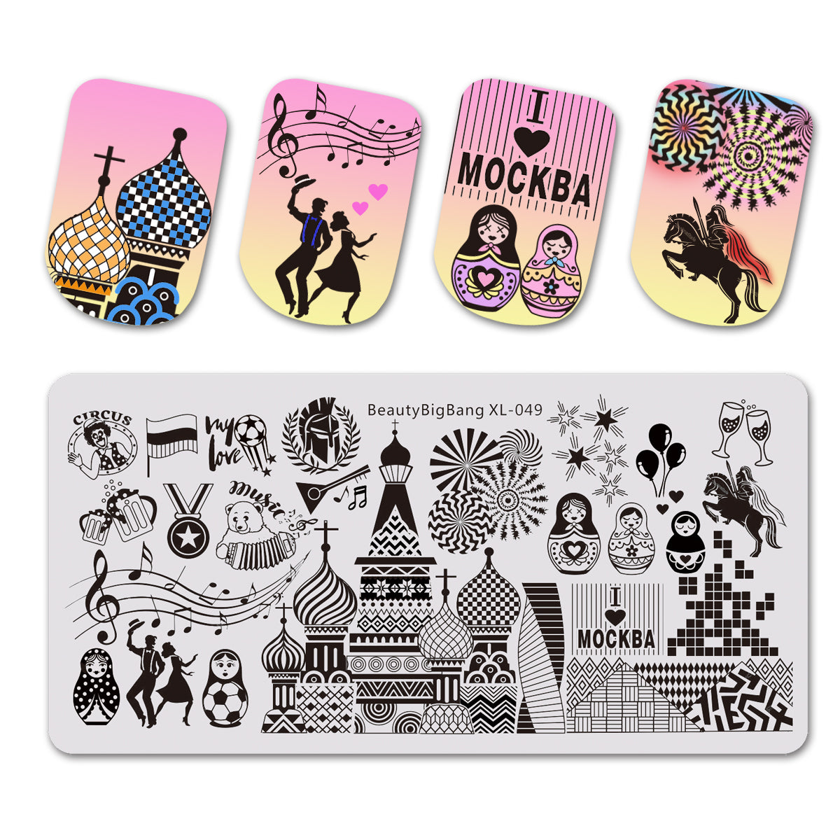 Makeup, Highquality Stainless Steel Fashion Icon Nail Stamping Plate
