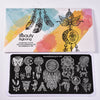 Dreamcatcher Series Rectangle Nail Art Stamping Plate Feather Design BBBXL-066