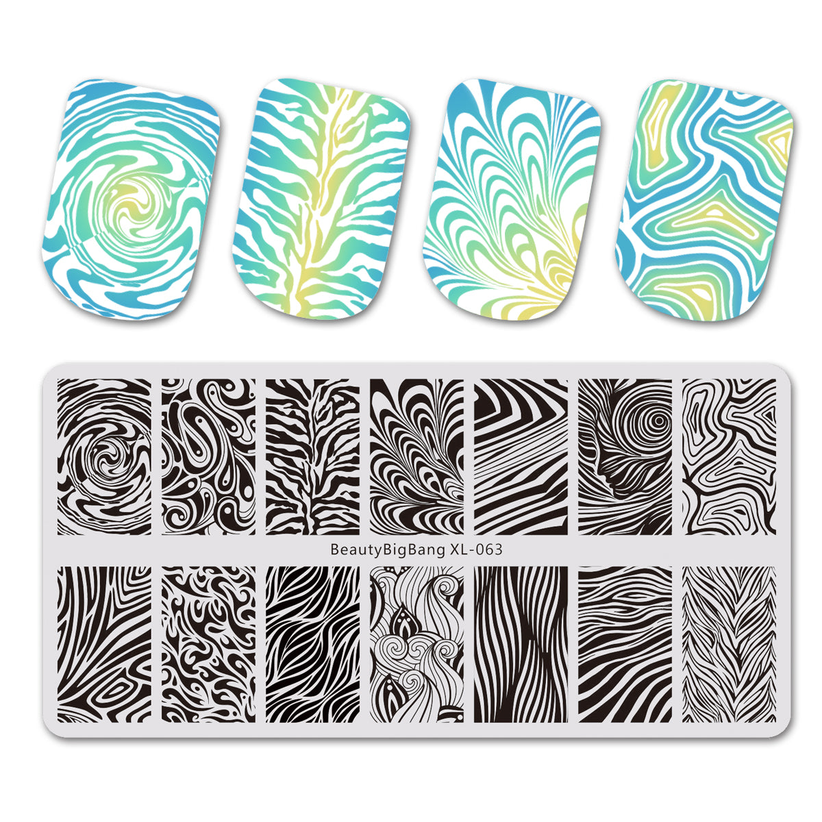 Clear Silicone Nail Mat Transparent Nail Stamping Mat Water Marble