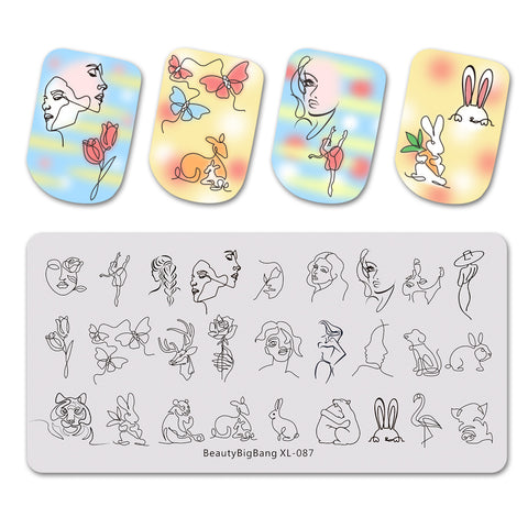 Flower Animal Pattern Nail Stamping Plate BBBXL-087