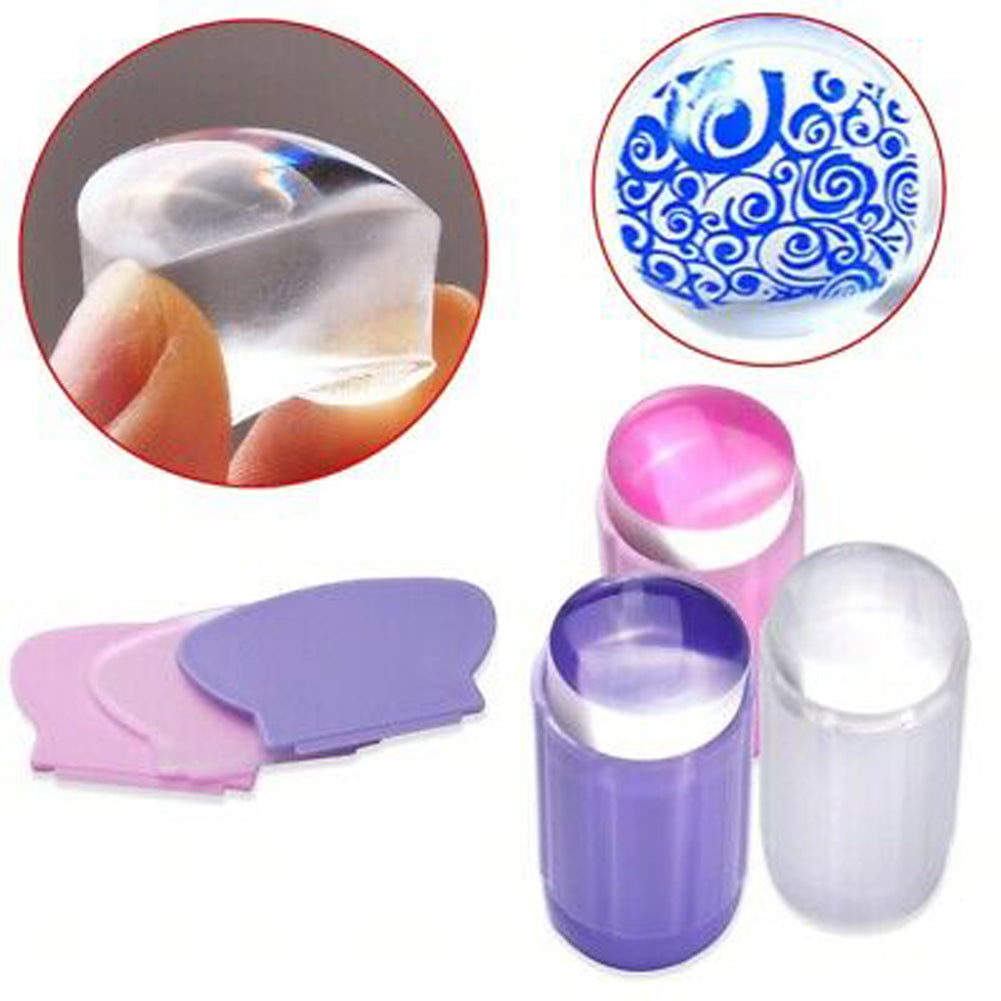 Jelly Nail Stamper, Silicone Nail Art Stamper, Jelly Stamper for Nails,  White Jelly Head Nail Stamper Nail Art Decoration Tools, Easy French Nail  Tips