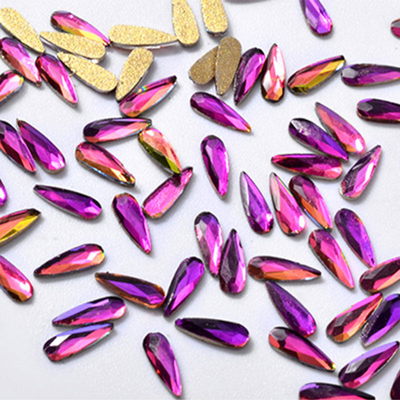 Purple-400 Pieces Nail Crystals Rhinestones Gems – The Additude Shop